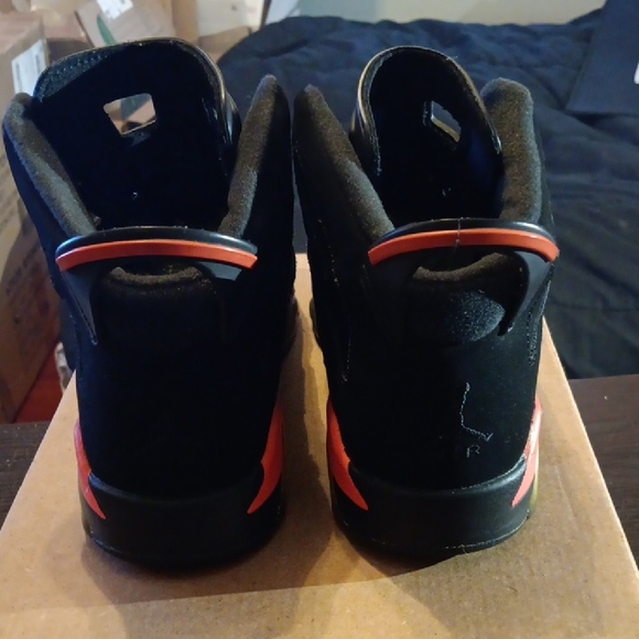 Jordan 6 Retro (GS) Rare 2014 OG Infrared Black Mens 6Y Womens 7.5 EUC - Picture 5 of 9